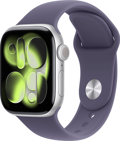 Умные часы Apple Watch Series 11 46mm Silver Aluminium Purple Fog Sport Band