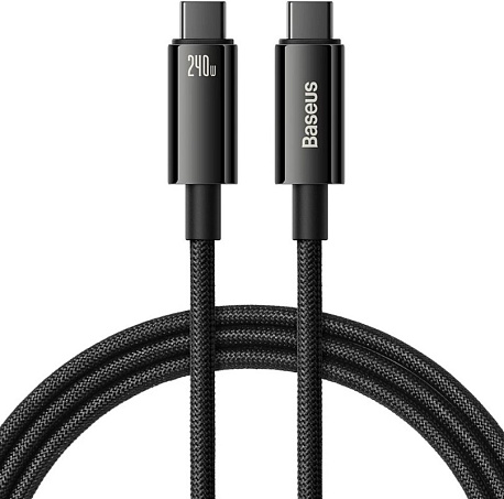 Кабель Baseus Tungsten Gold Fast Charging Data Cable Type-C - Type-C 240W, 1м