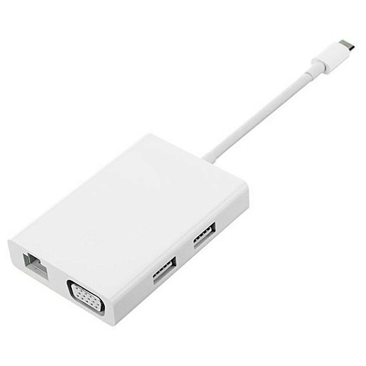 Адаптер Xiaomi multi-adapter USB-C/VGA/Gigabit Ethernet (ZJQ04TM) белый