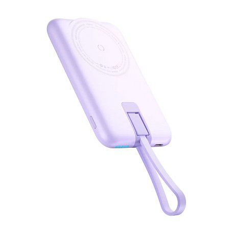 Внешний аккумулятор Movespeed Wireless Charger 5000mAh, USB-C, фиолетовый