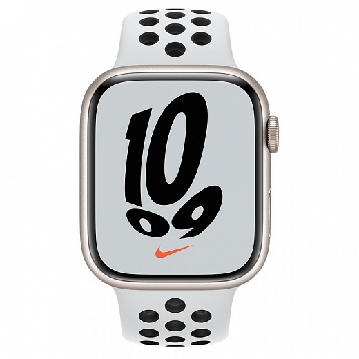 Умные часы Apple Watch Series 7 45mm Aluminium with Nike Sport Band, Starlight (EU)