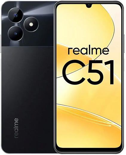 Смартфон Realme C51 4/128 ГБ RU, черный