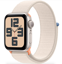 Умные часы Apple Watch SE (2024) 40mm Starlight Aluminium Case with Starlight Sport Loop (EU)