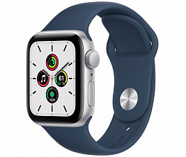 Умные часы Apple Watch SE 44mm Silver Aluminium Case with Abyss Blue Sport Band (EU)