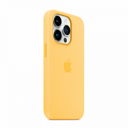 Накладка Silicone Case для iPhone 14 Pro (аналог) (Оранжевый)
