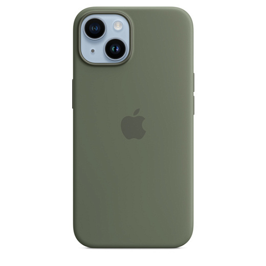 Накладка Magnetic Silicone Case для iPhone 13 (Аналог с MagSafe) (Нефрит)