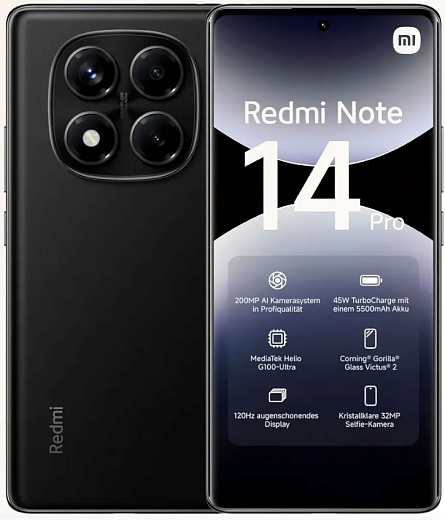 Смартфон Xiaomi Redmi Note 14 Pro 12/256Gb Black