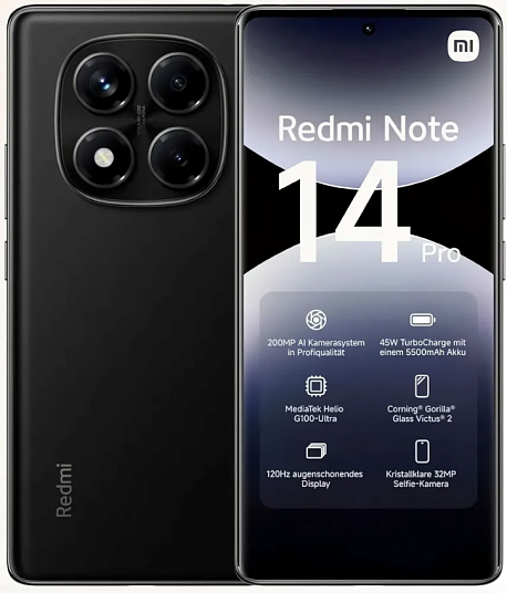 Смартфон Xiaomi Redmi Note 14 Pro 12/256Gb Black