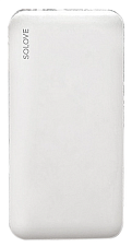 Внешний аккумулятор Power Bank Xiaomi SOLOVE 10000mAh с 2xUSB (001M+ White)