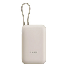 Внешний аккумулятор Xiaomi Mi Power Bank With Cable USB-C 10000mAh Pocket Version, бежевый (P15ZM)