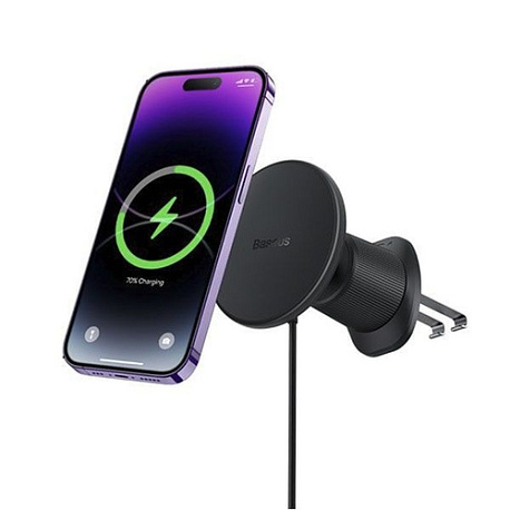 Автомобильный держатель Baseus CW01 Magnetic Wireless Charging Car Mount 15W